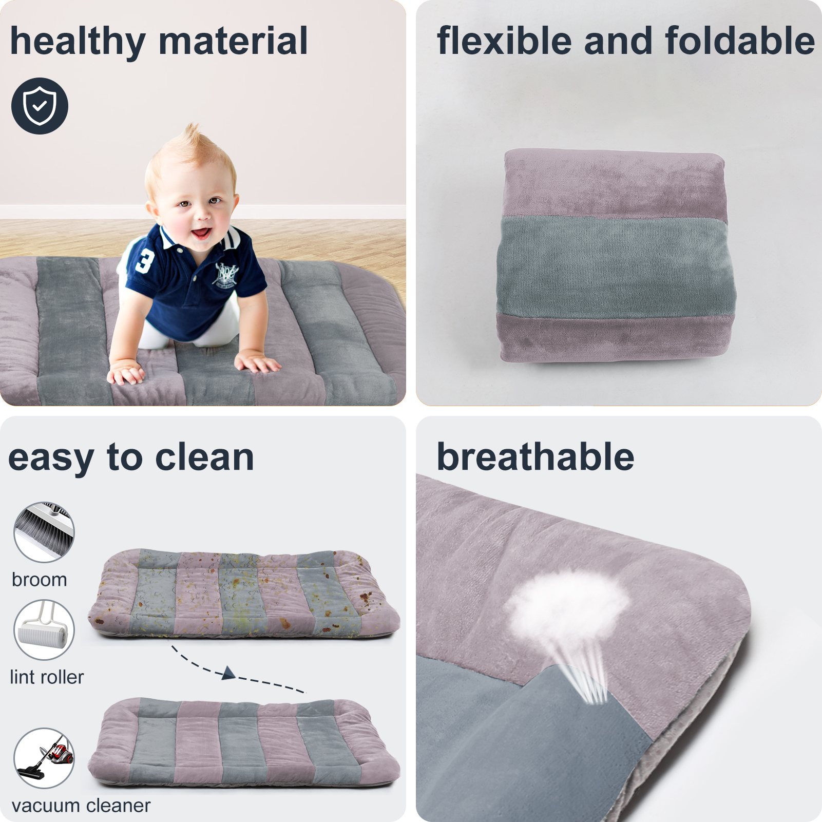 Hero Dog Bed Soft Washable 300 Times Pet Cat Sleeping Mat Non Slip Puppy Crate Pad · v2